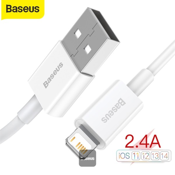 کابل بیسوس 1 متری USB-A به ip مدل Superior Fast Charging