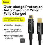 کابل 1 متری Type-C به ip بیسوس Explorer Series Auto Power-Off