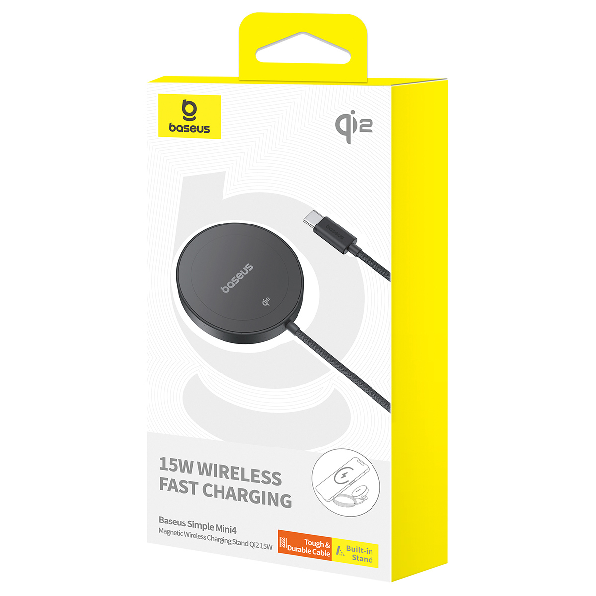 شارژر بیسیم بیسوس 15وات مدل Simple Mini Magnetic