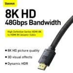 کابل HDMI بیسوس 1 متری 8K - مدل High Definition