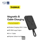 پاوربانک بیسئوس مدل Magnetic Mini Wireless-ظرفیت 10000 میلی آمپر-30 وات