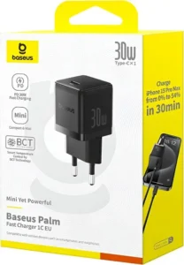 فروشگاه لوازم جانبی فستل - Fastel setevoe z u baseus palm fast charger 1c 30w eu cluster black p10111605113 006921000 208x300 - فروشگاه لوازم جانبی فستل - Fastel